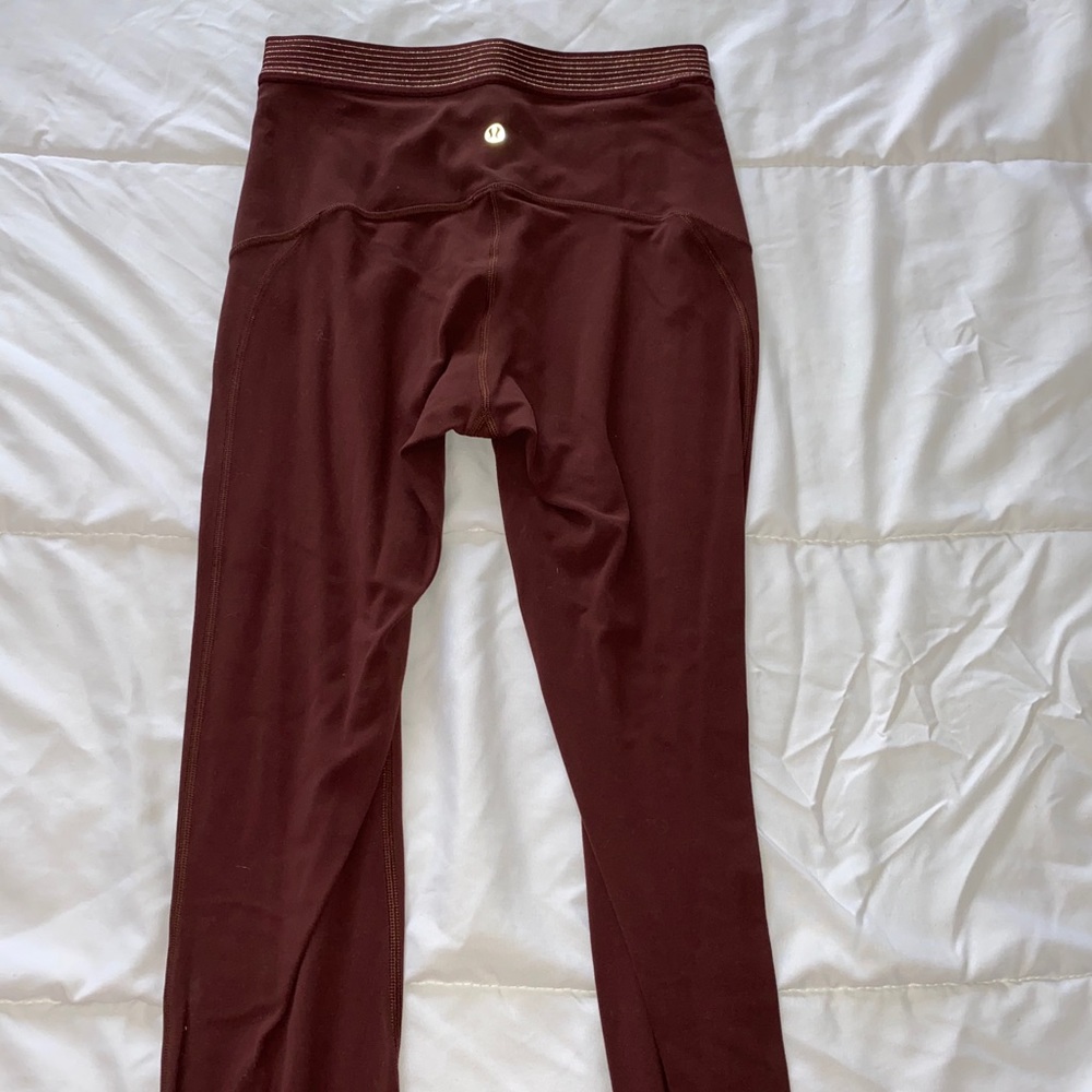maroon lululemon leggings